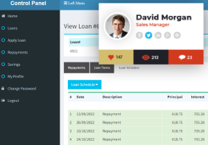 app iDeal Loans client Cpanel